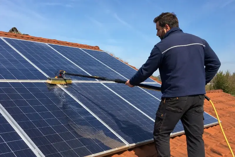 Nettoyage et entretien de panneaux solaires à Vezins